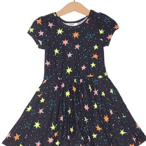 DotDotSmile Size 2t Classic Cap Dress - NWT Black with Colorful Stars